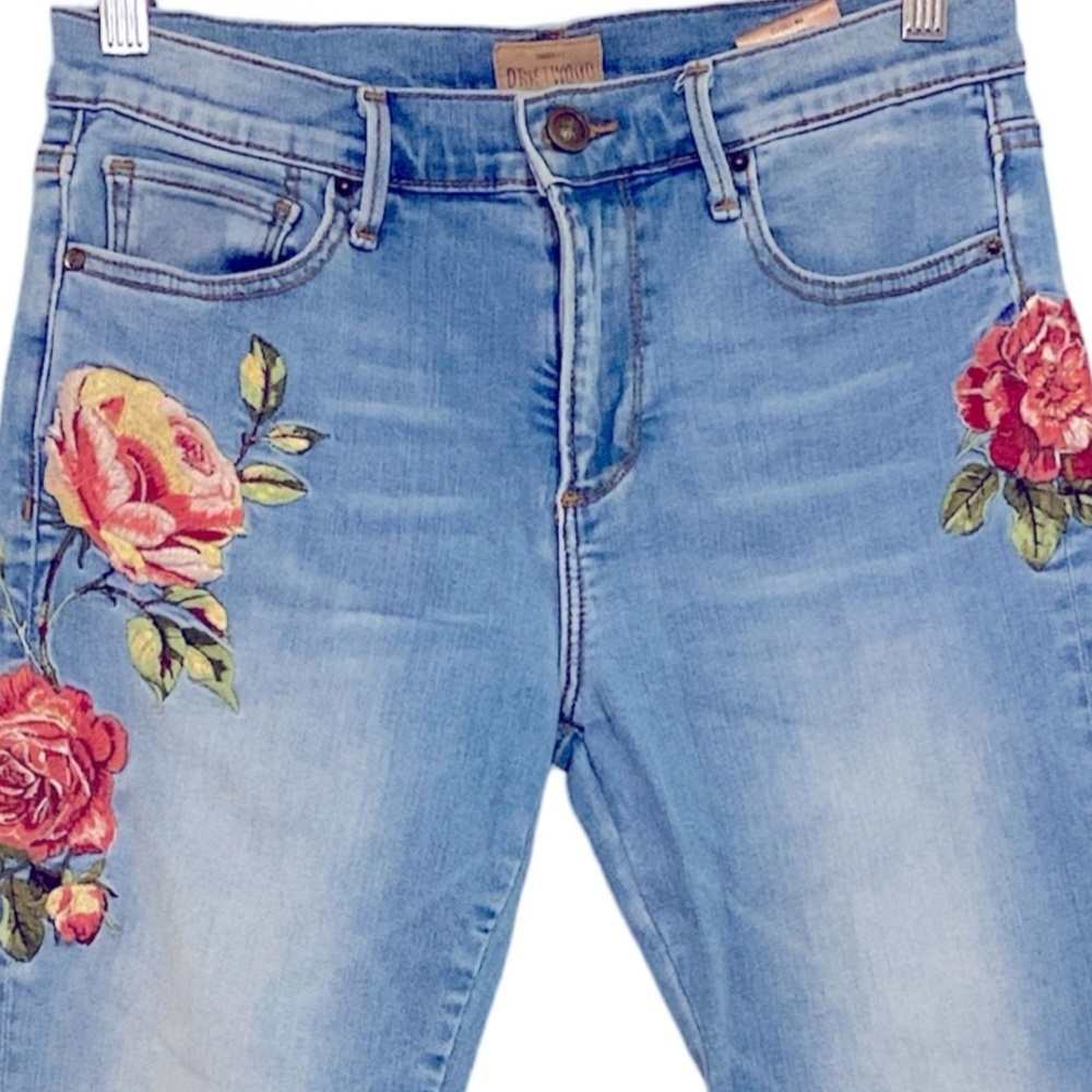 Driftwood Jackie Skinny Embroidered Women's Jeans Sundance Sz 26 And 27 Rare!!